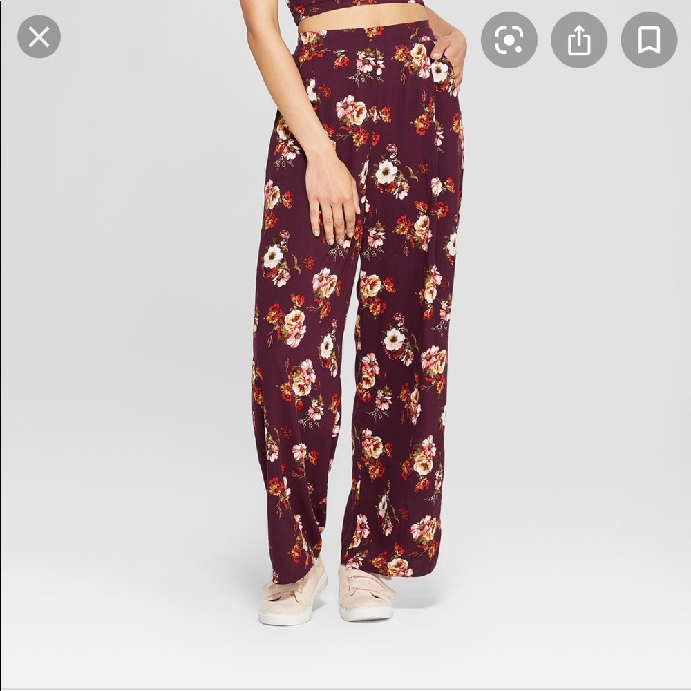 NWT! [Xhilaration] Floral Palazzo Wide Leg Pants